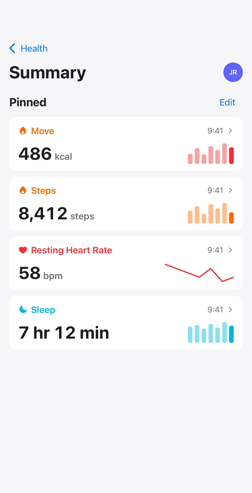 Dash Health on iOS in light mode