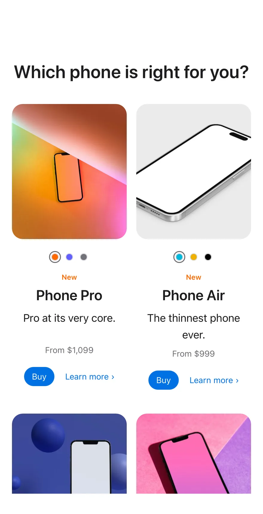 Grid Lineup on iOS in light mode
