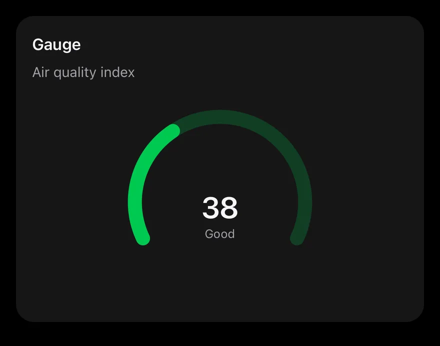 Radial (gauge) on iOS in dark mode