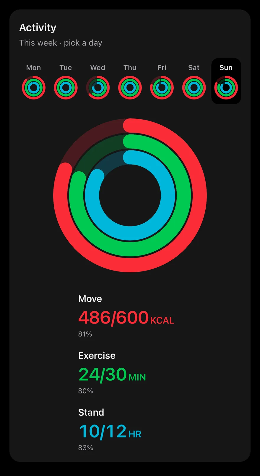 Radial (interactive) on iOS in dark mode