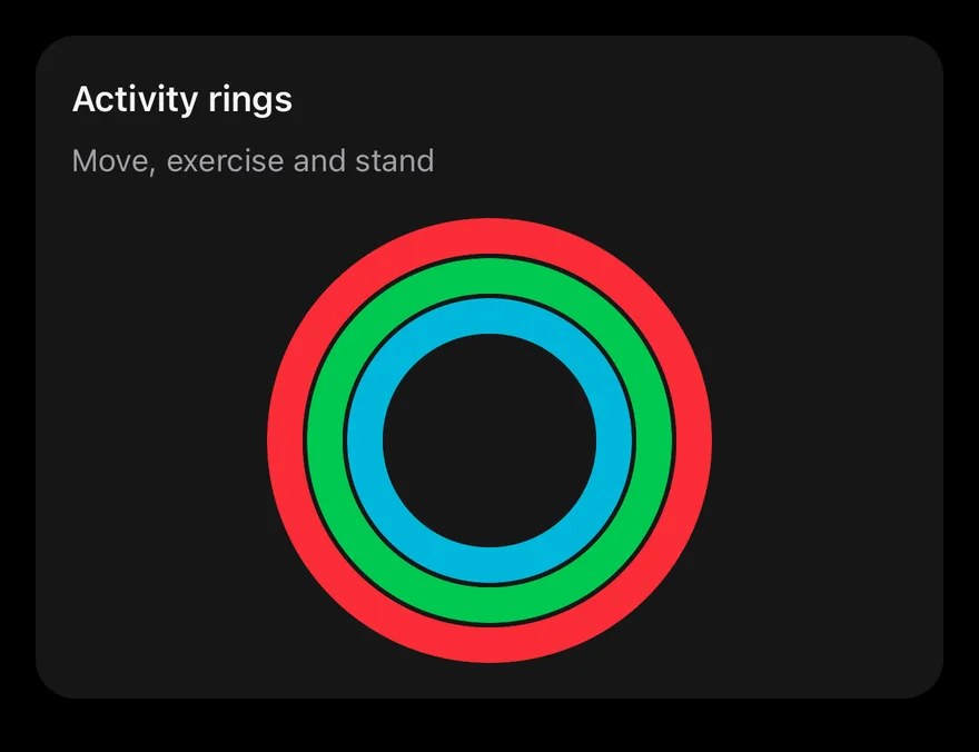 Radial (rings) on iOS in dark mode