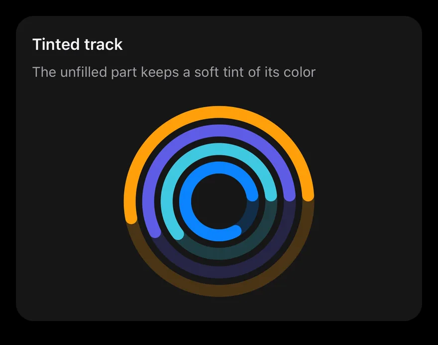Radial (tinted) on iOS in dark mode