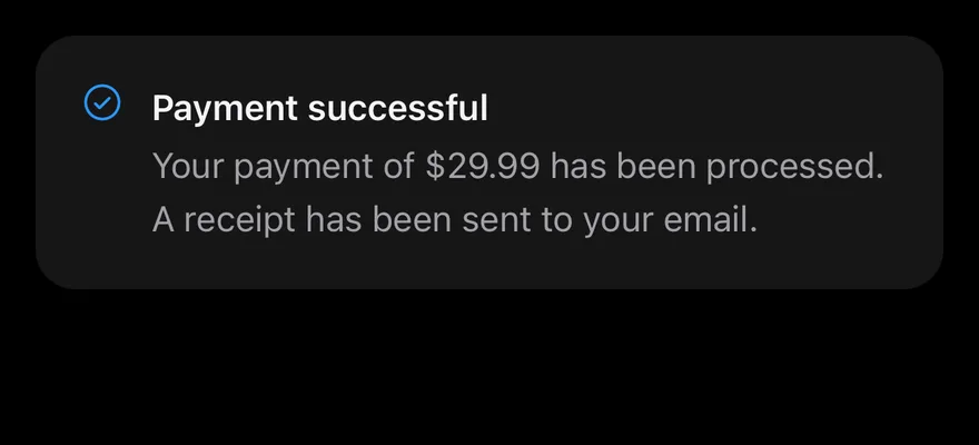 Alert on iOS in dark mode