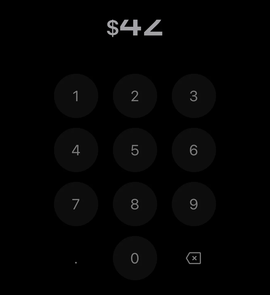 Amount Input (disabled) on iOS in dark mode