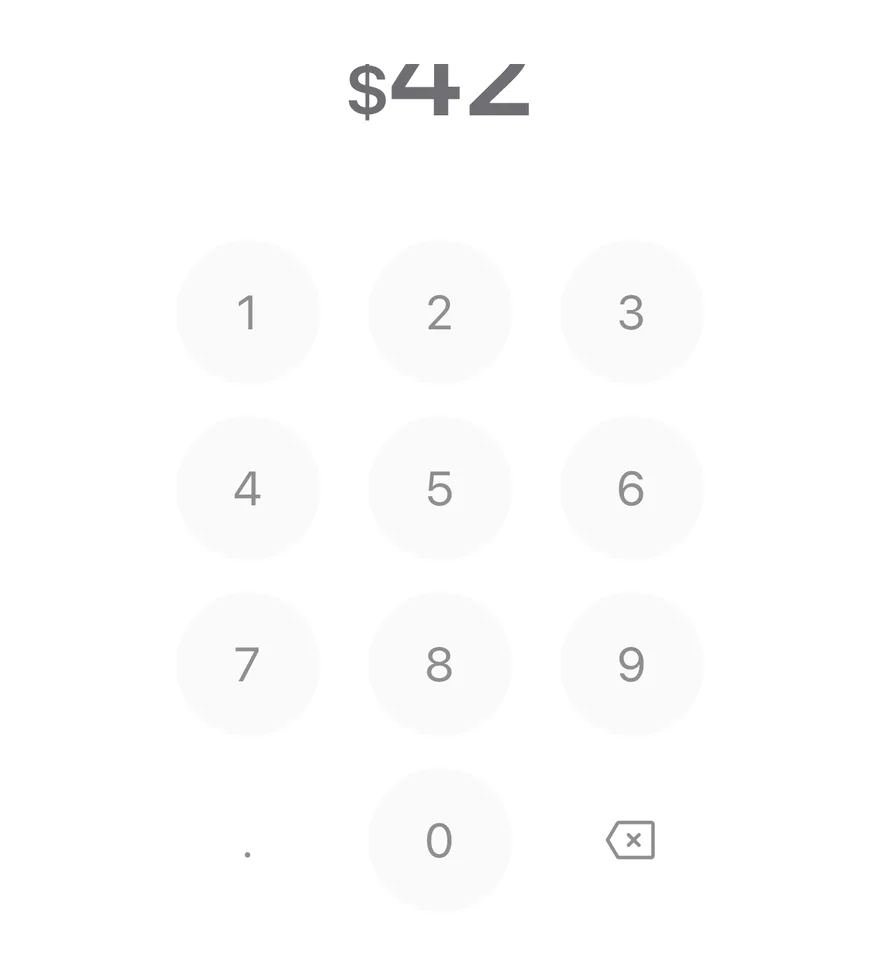 Amount Input (disabled) on iOS in light mode