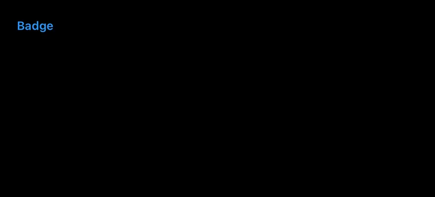 Badge on iOS in dark mode