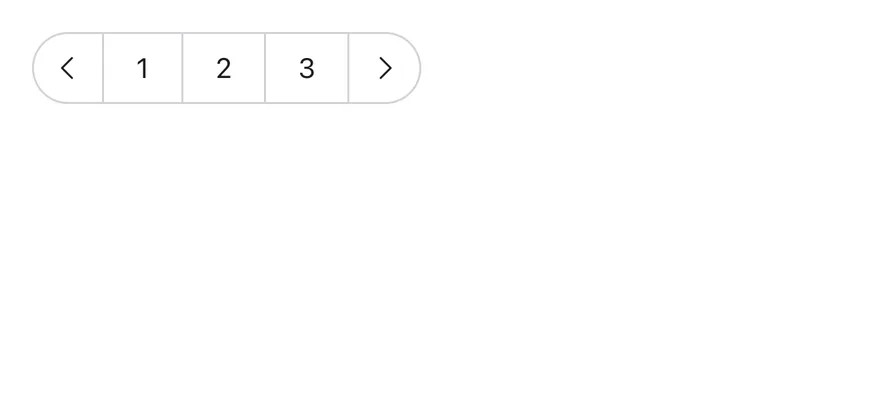 Button Group (pagination) on iOS in light mode