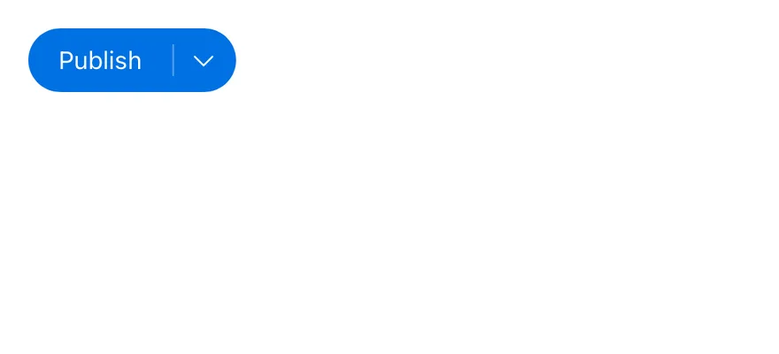 Button Group (split button) on iOS in light mode