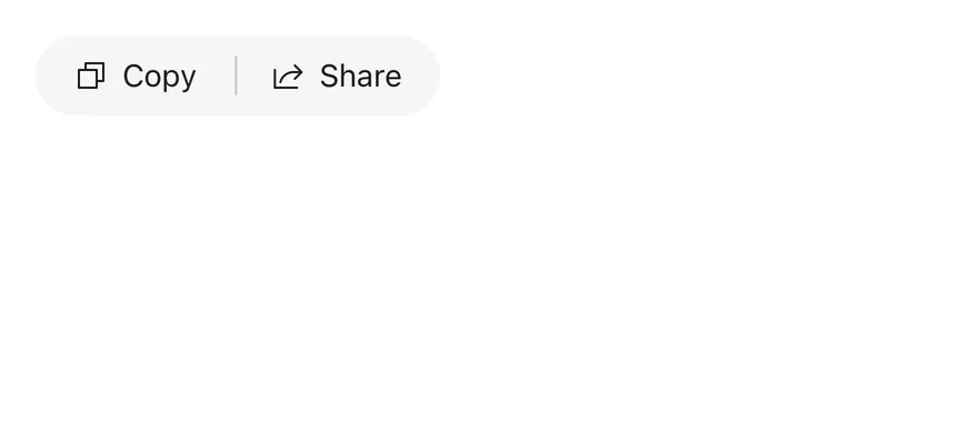 Button Group (with separator) on iOS in light mode