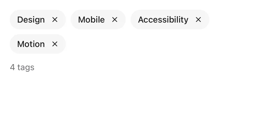 Chip (removable) on iOS in light mode