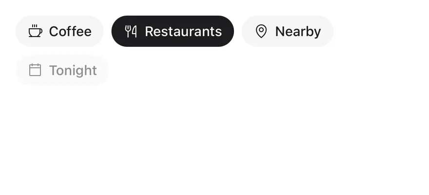 Chip (with icon) on iOS in light mode