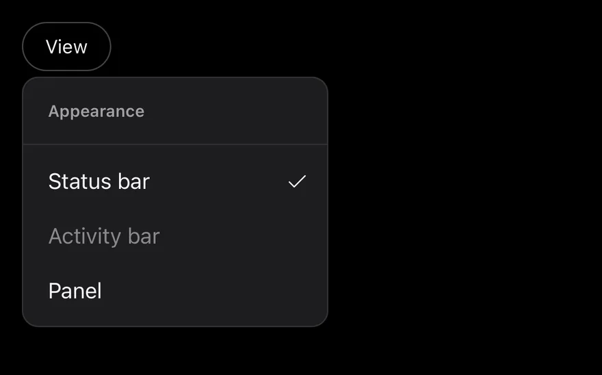 Dropdown Menu (checkboxes) on iOS in dark mode