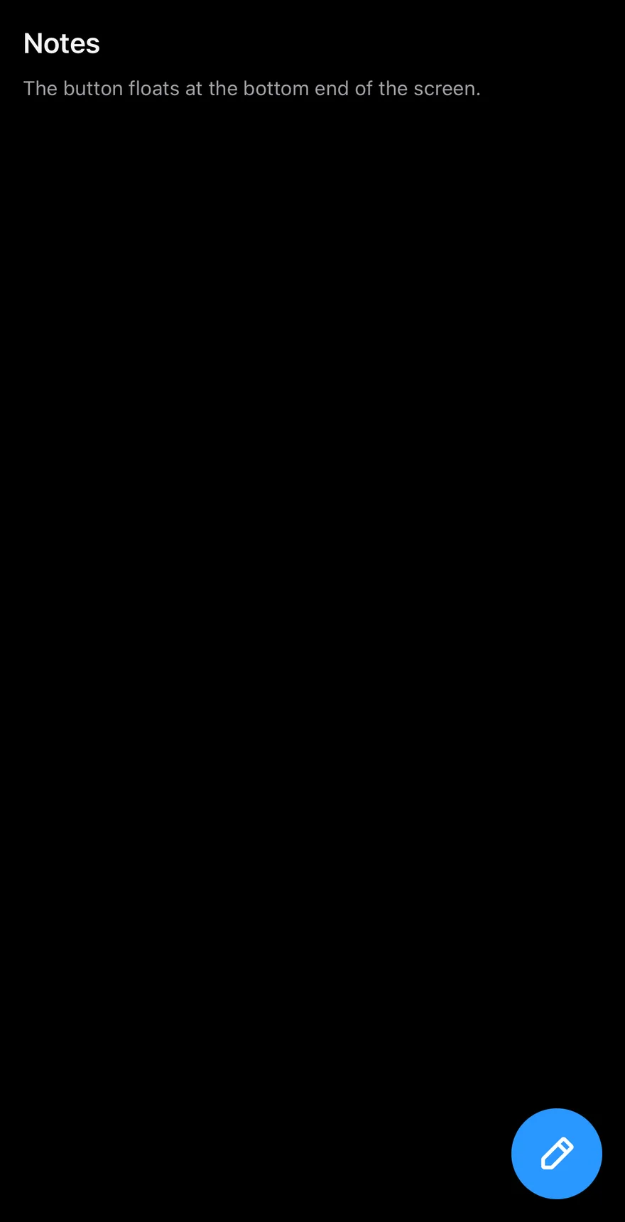 Fab (large) on iOS in dark mode