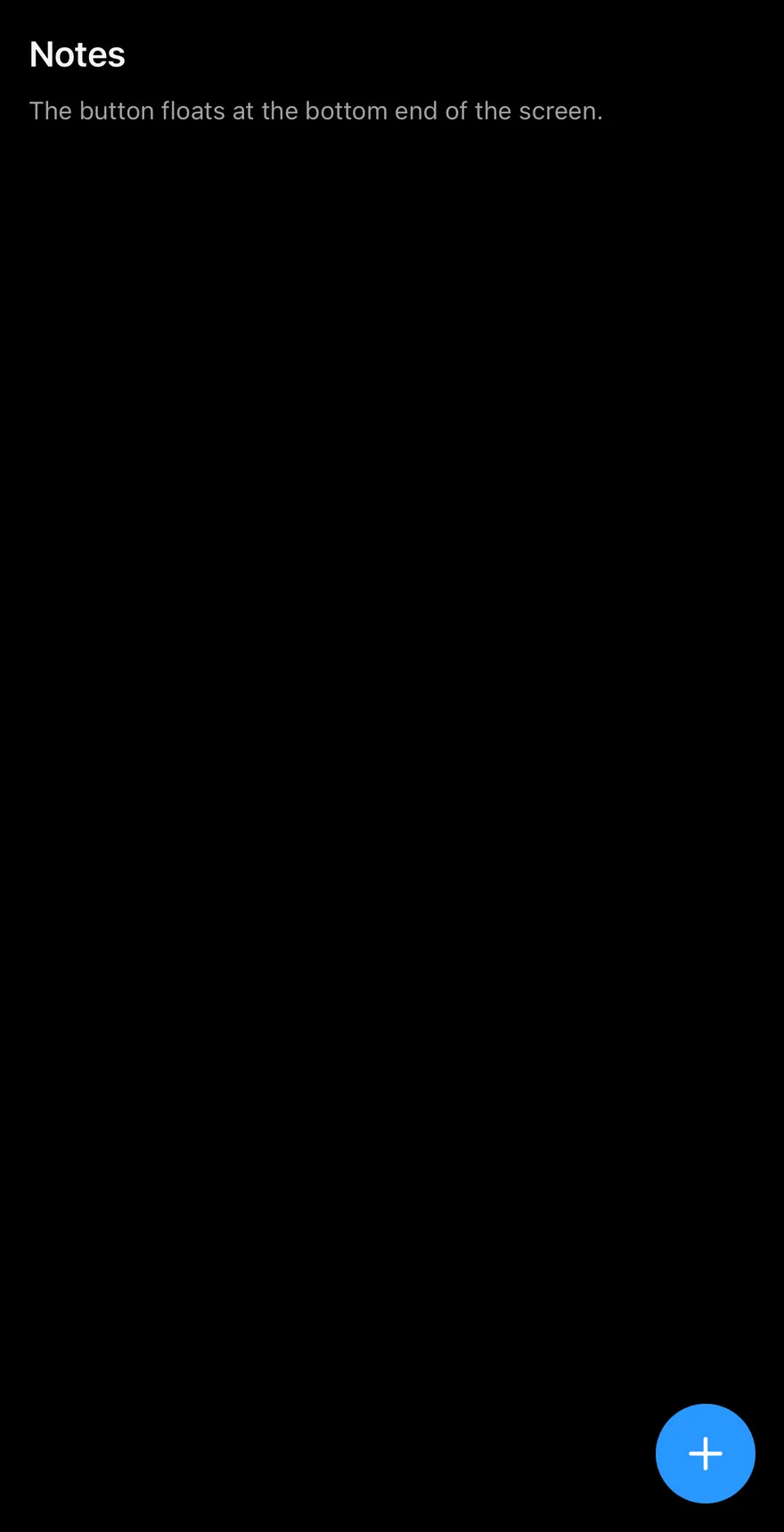 Fab (speed dial closed) on iOS in dark mode