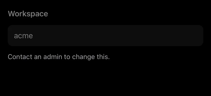 Field (disabled) on iOS in dark mode