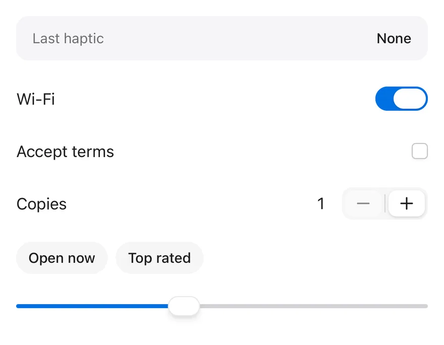 Haptics on iOS in light mode