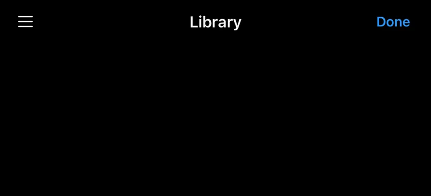 Header (leading actions) on iOS in dark mode