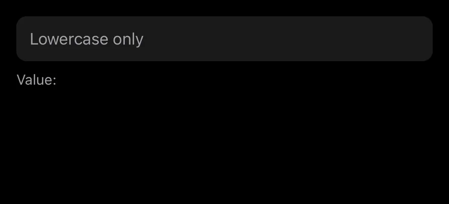 Input (controlled) on iOS in dark mode