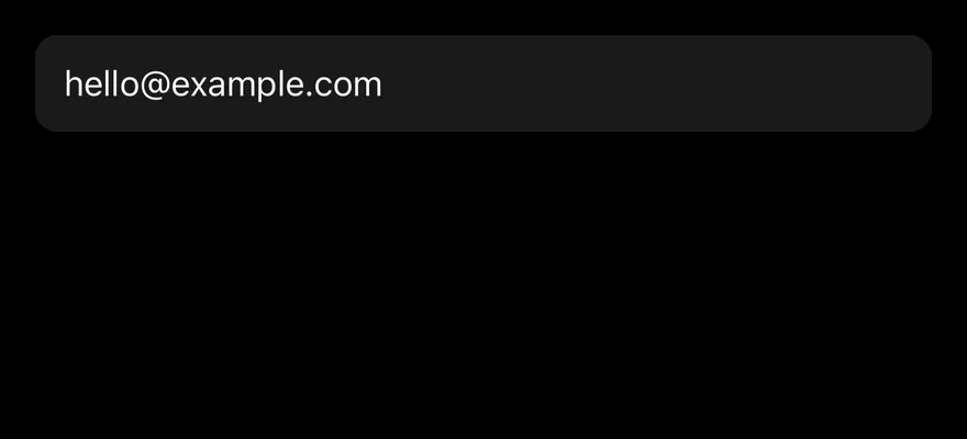Input (with value) on iOS in dark mode