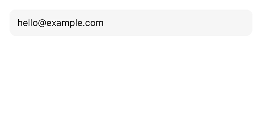 Input (with value) on iOS in light mode