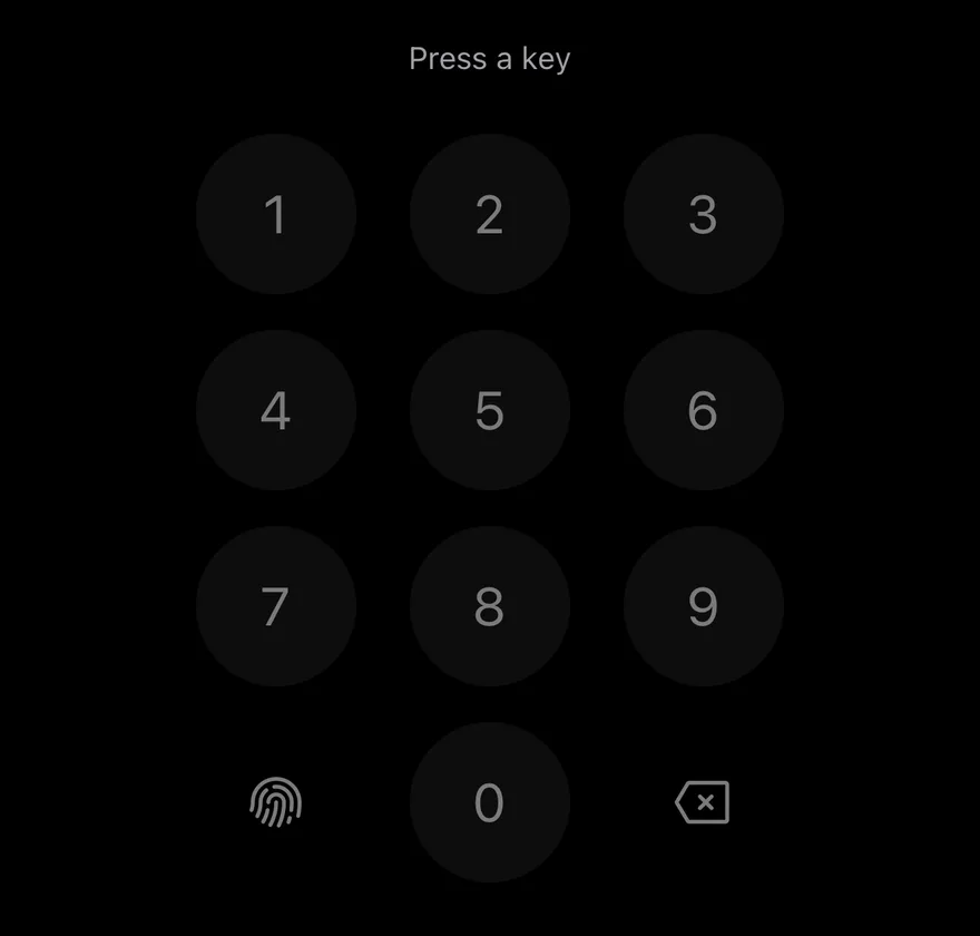 Keypad (disabled) on iOS in dark mode