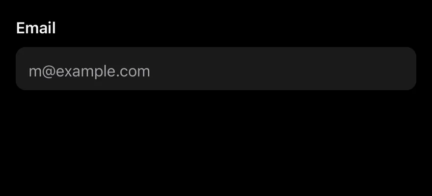Label (with input) on iOS in dark mode
