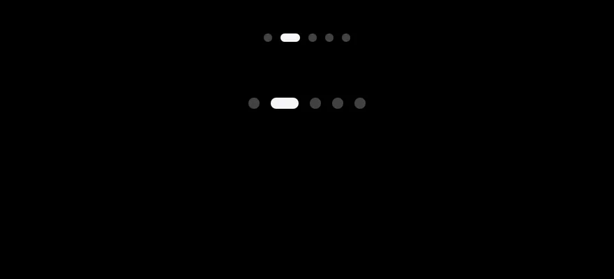 Page Indicator (sizes) on iOS in dark mode