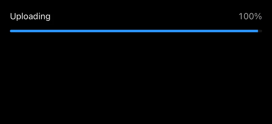 Progress (with label) on iOS in dark mode