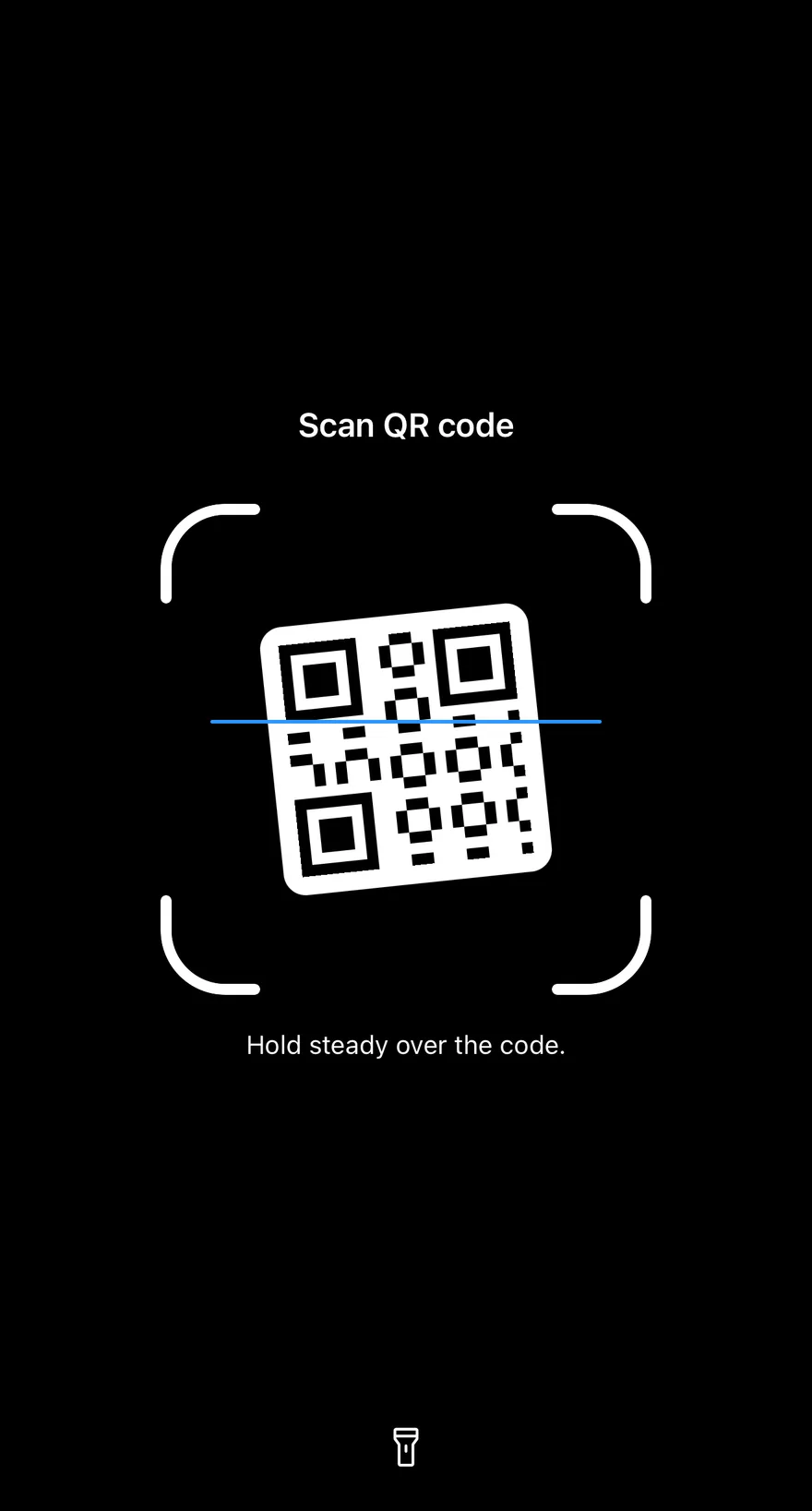 Qr Scanner (with scan line) on iOS in dark mode