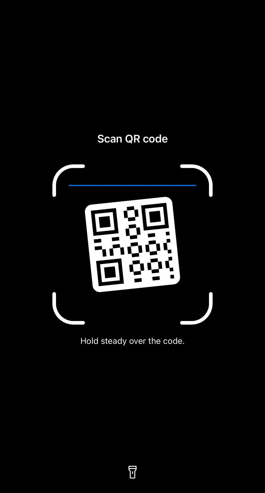 Qr Scanner (with scan line) on iOS in light mode