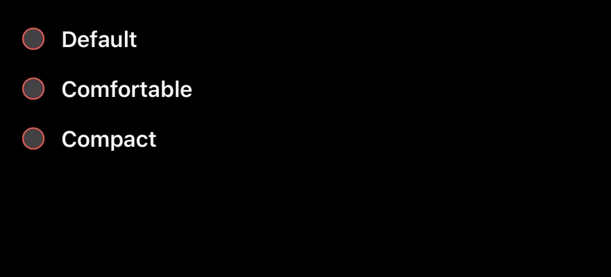 Radio Group (invalid) on iOS in dark mode