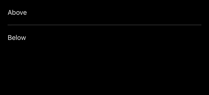 Separator (horizontal) on iOS in dark mode