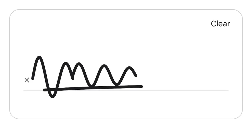 Signature Pad (thick stroke) on iOS in light mode