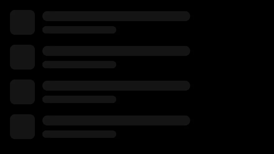 Skeleton (list) on iOS in dark mode