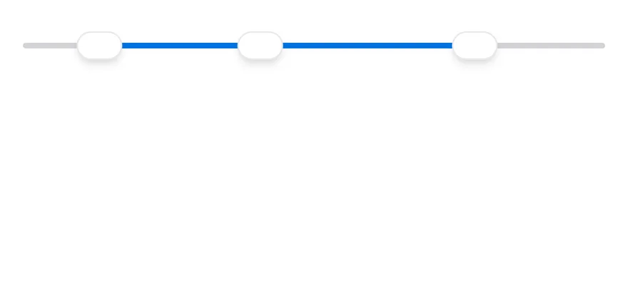 Slider (multiple thumbs) on iOS in light mode