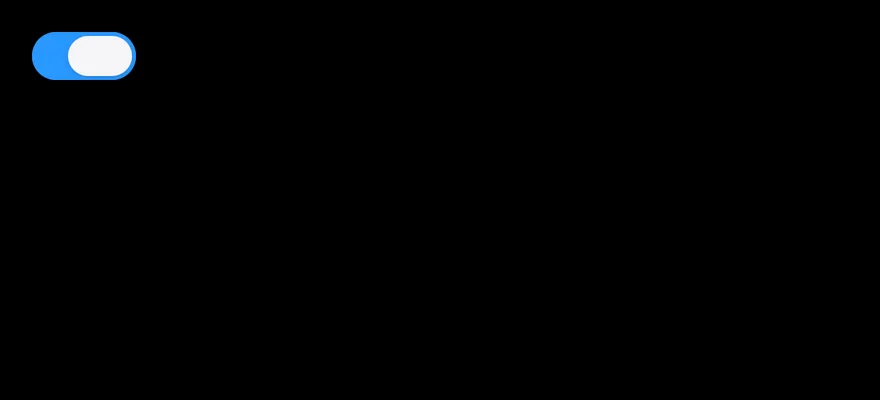 Switch (checked) on iOS in dark mode