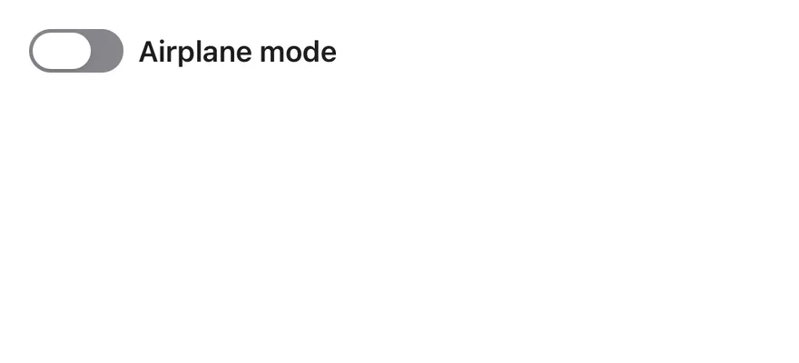 Switch (with label) on iOS in light mode