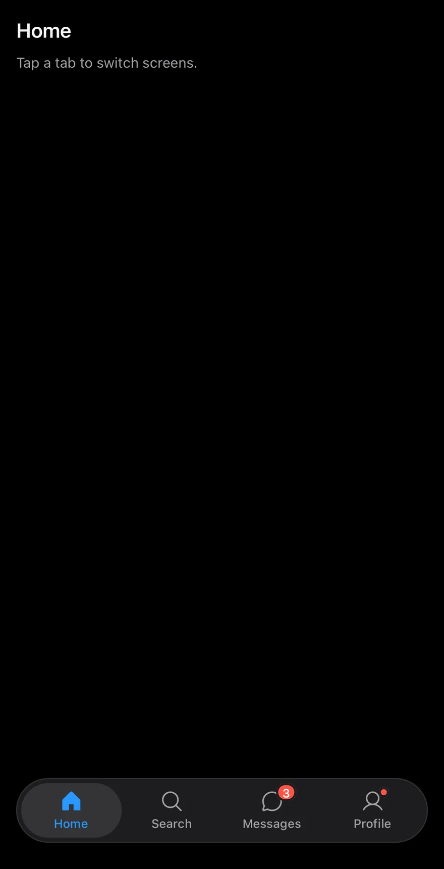 Tab Bar on iOS in dark mode