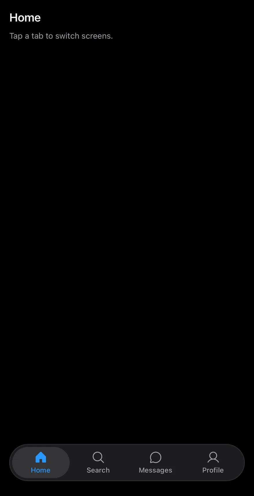 Tab Bar (without badges) on iOS in dark mode