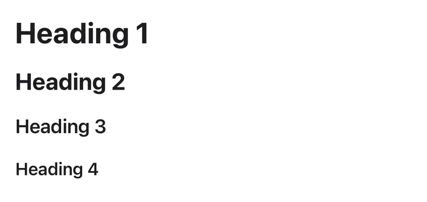Text (headings) on iOS in light mode