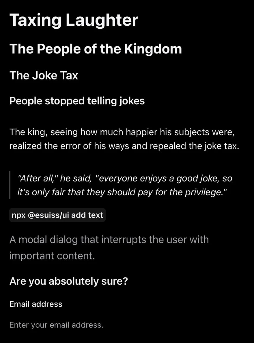 Text (typography) on iOS in dark mode