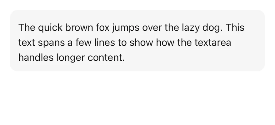 Textarea (with value) on iOS in light mode