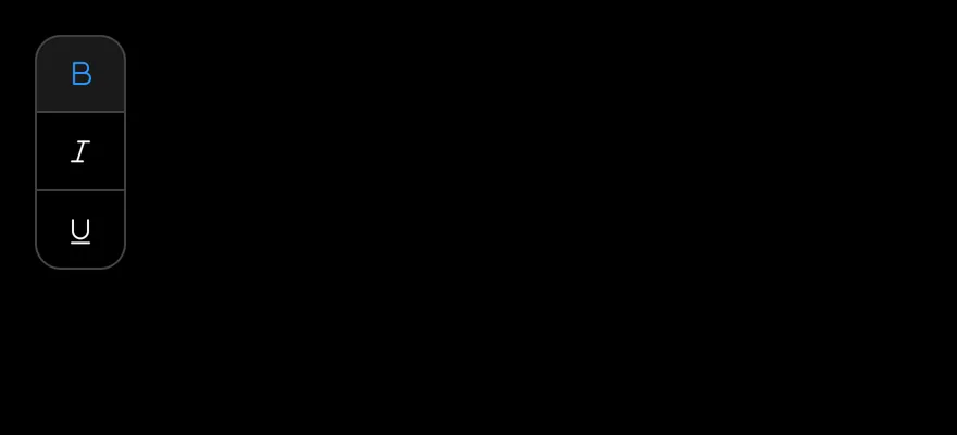 Toggle Group (vertical) on iOS in dark mode