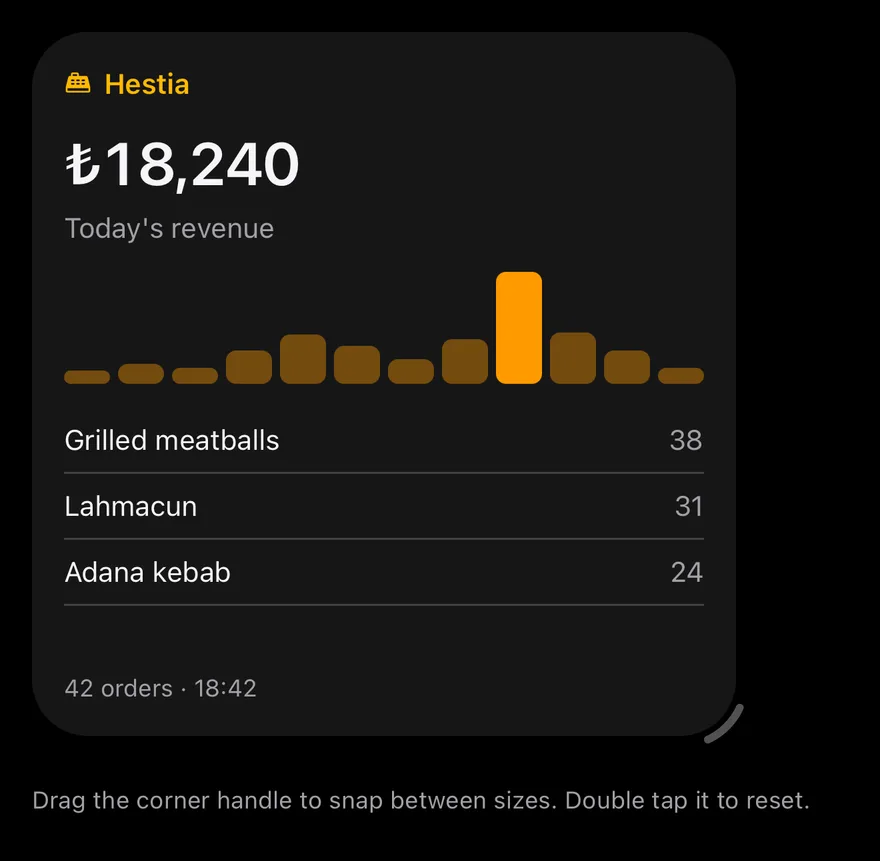 Widget (editing) on iOS in dark mode