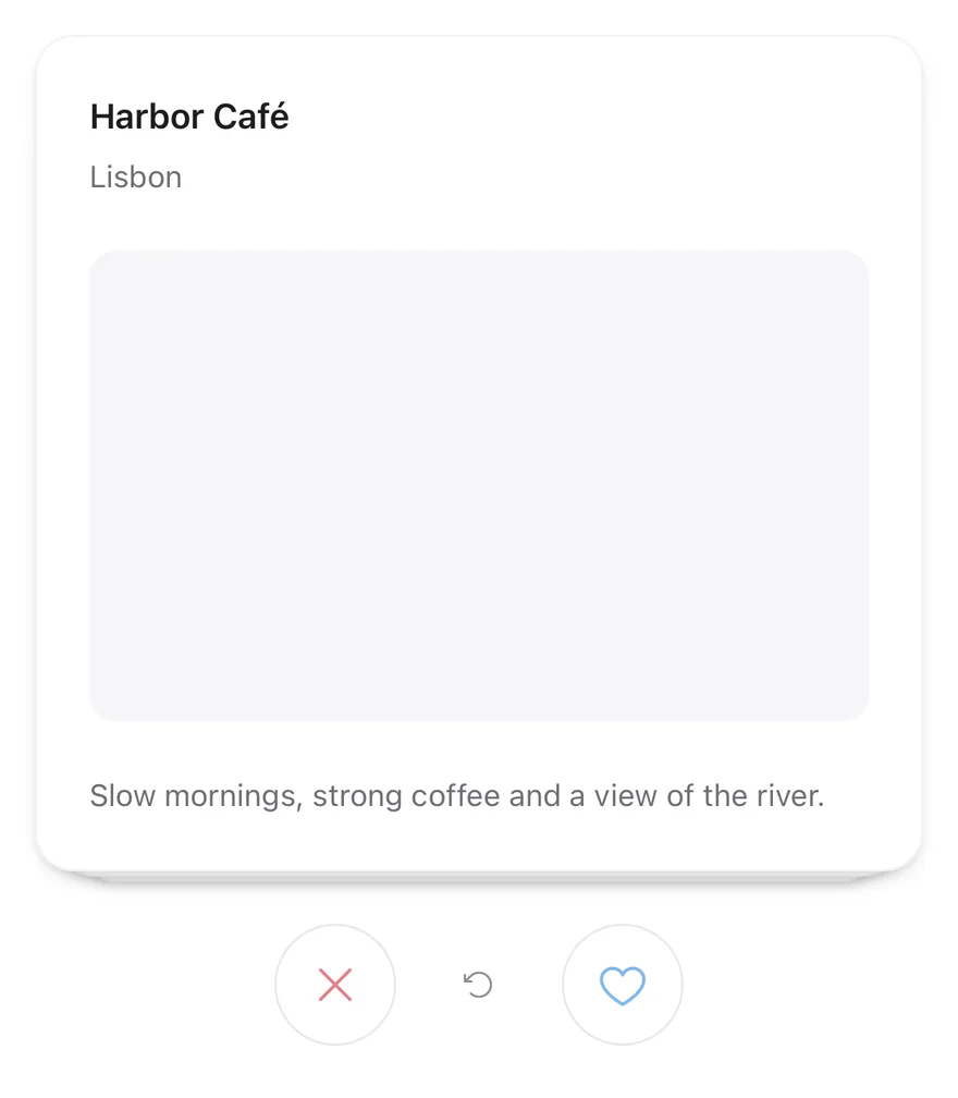 Card Stack (disabled) on iOS in light mode