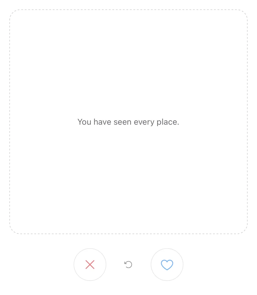 Card Stack (empty) on iOS in light mode