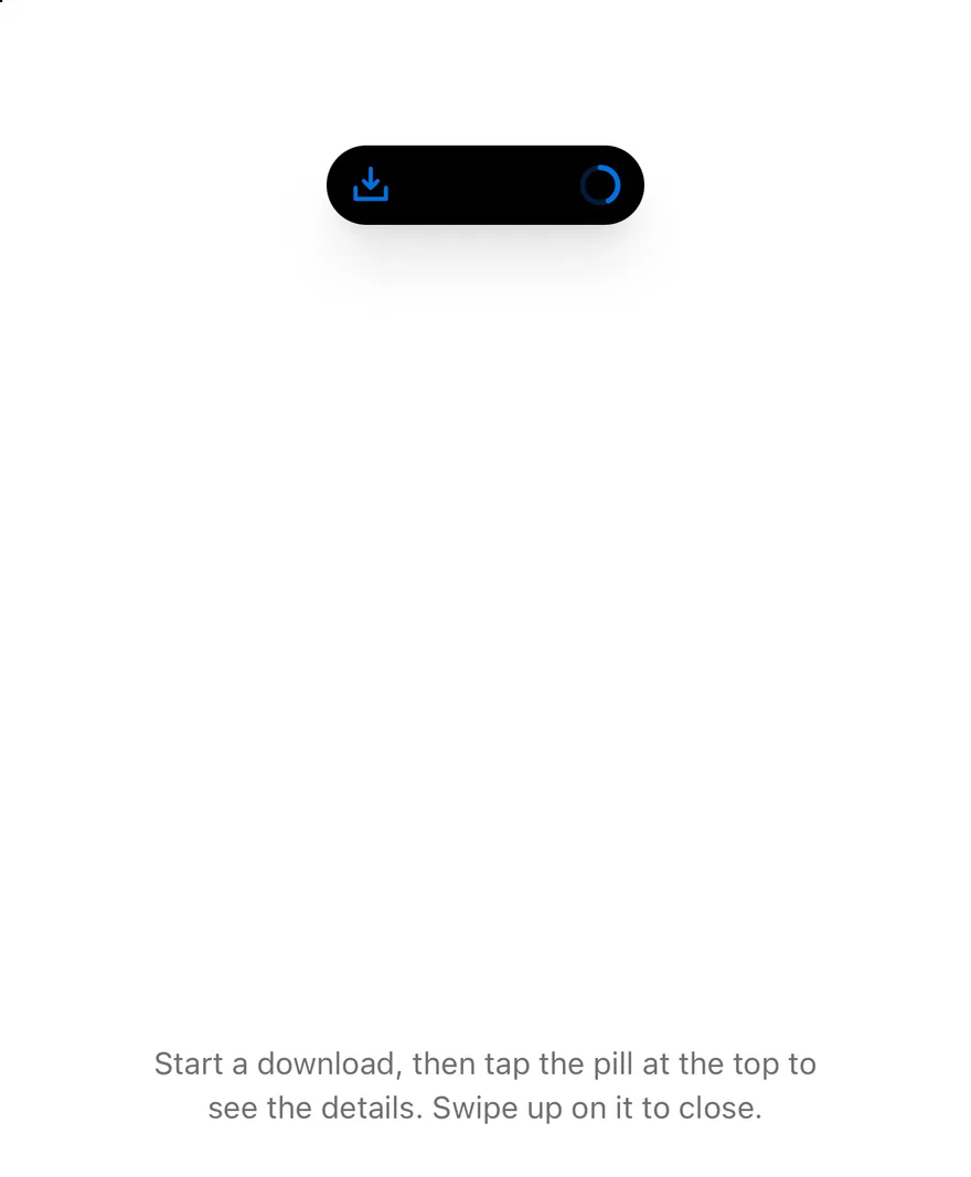 Island (compact) on iOS in light mode