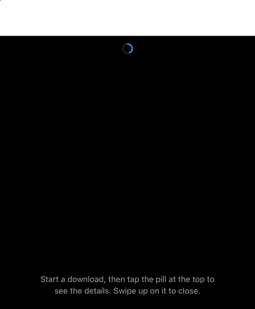 Island (minimal) on iOS in dark mode