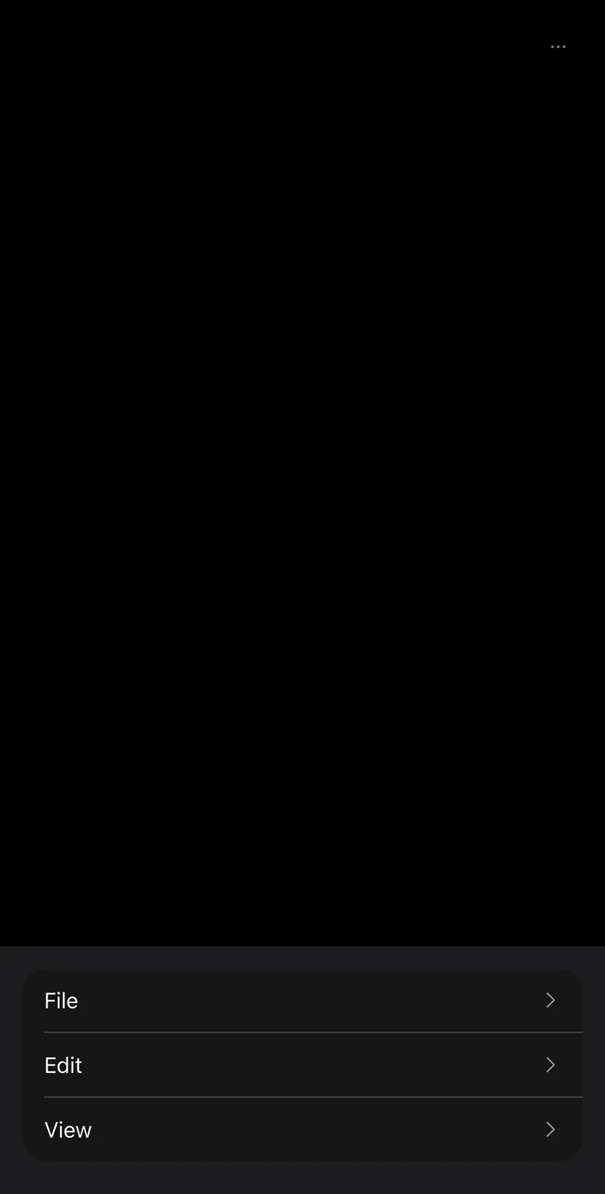 Action Bar (overflow) on iOS in dark mode