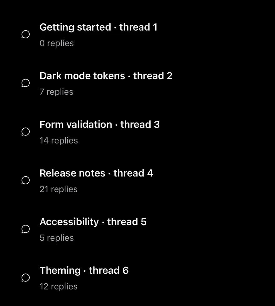 Paged List (single page) on iOS in dark mode